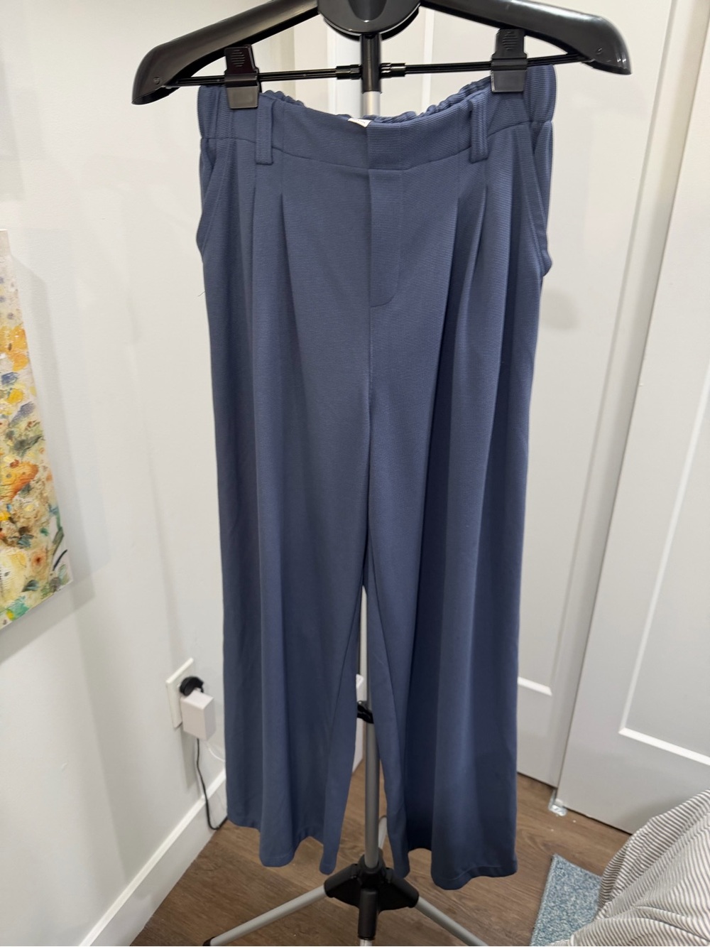 HALARA Slate Blue Wide-Leg Men’s Dress Pants
